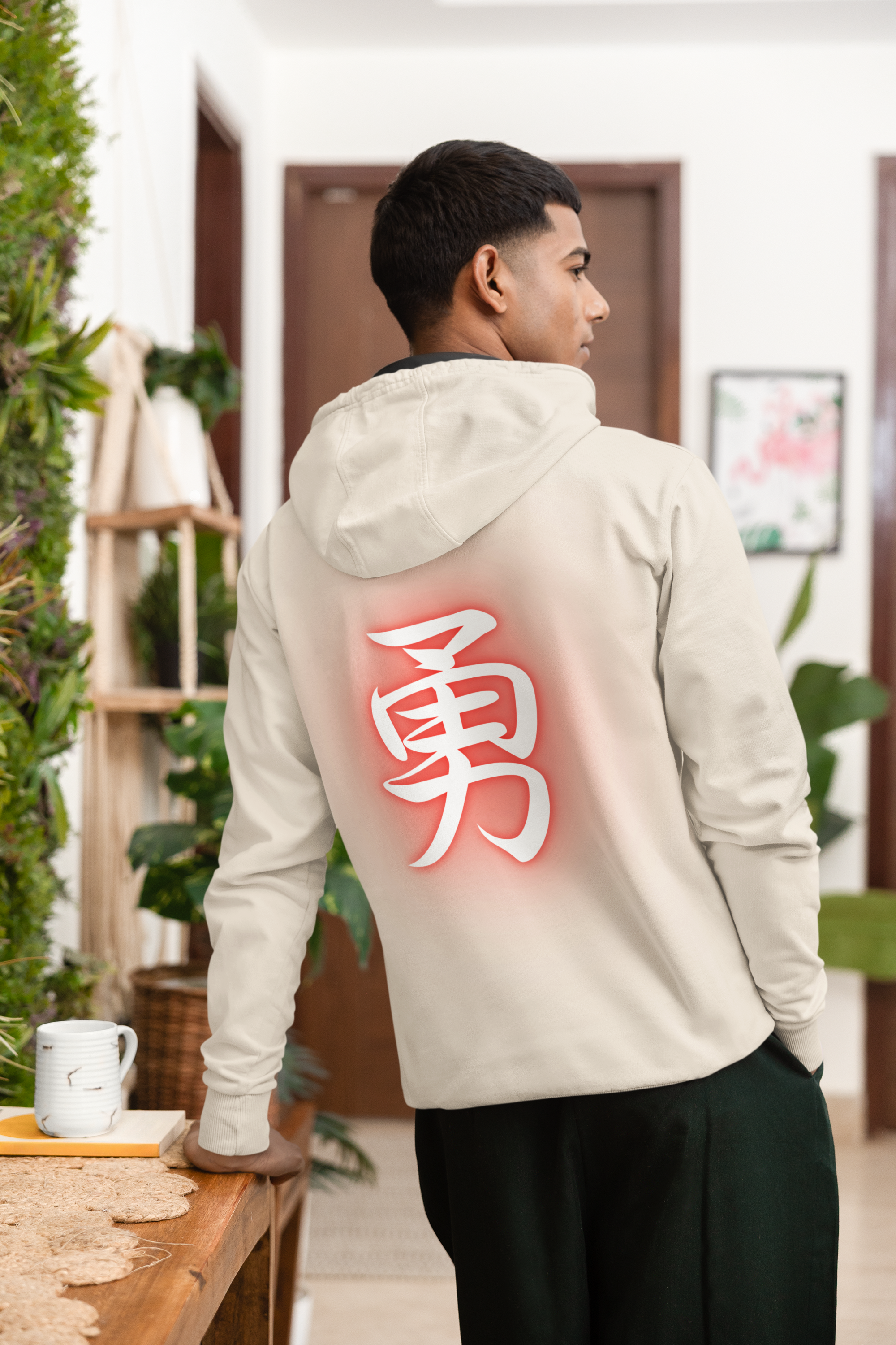Red Kanji Courage Hoodie