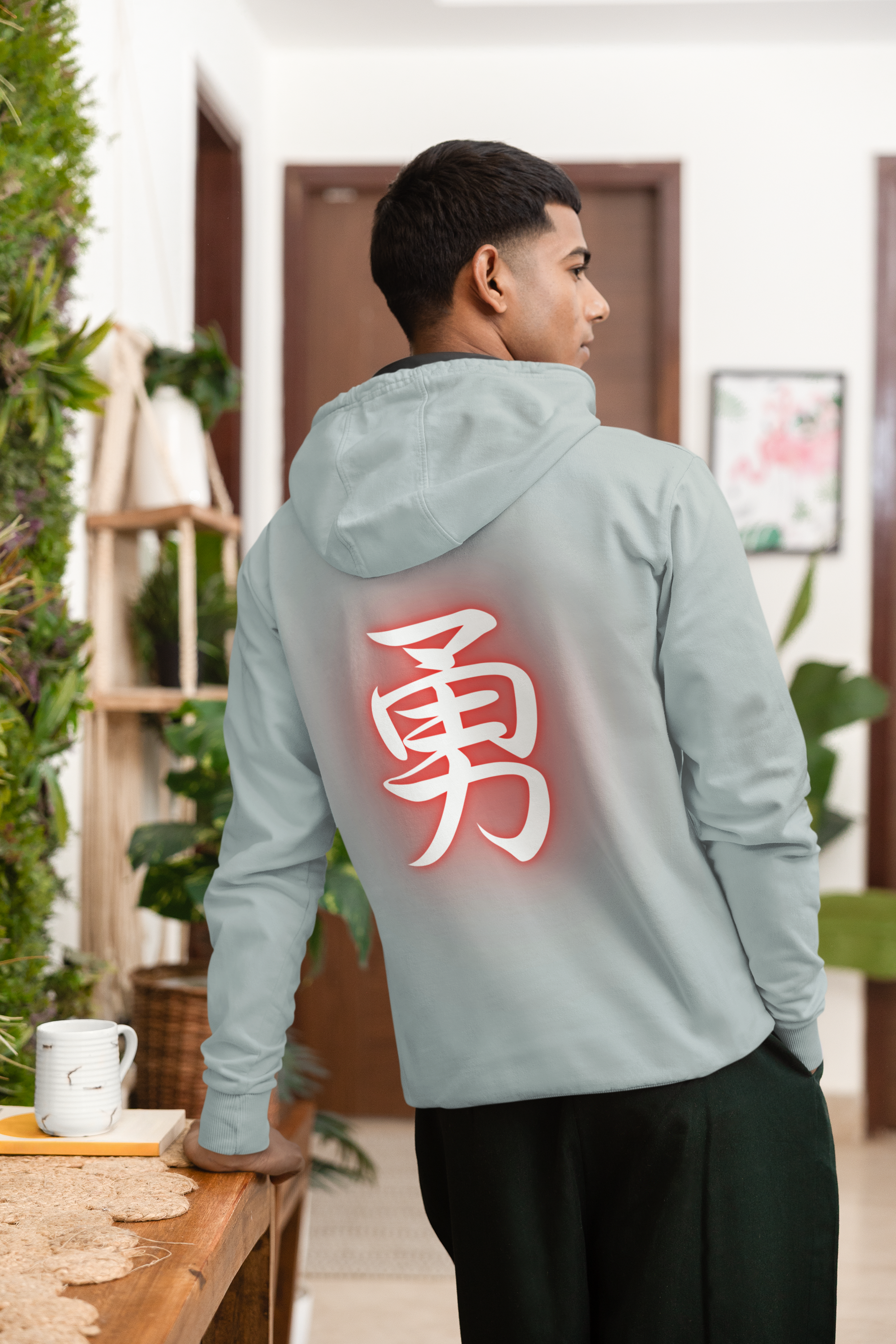 Red Kanji Courage Hoodie