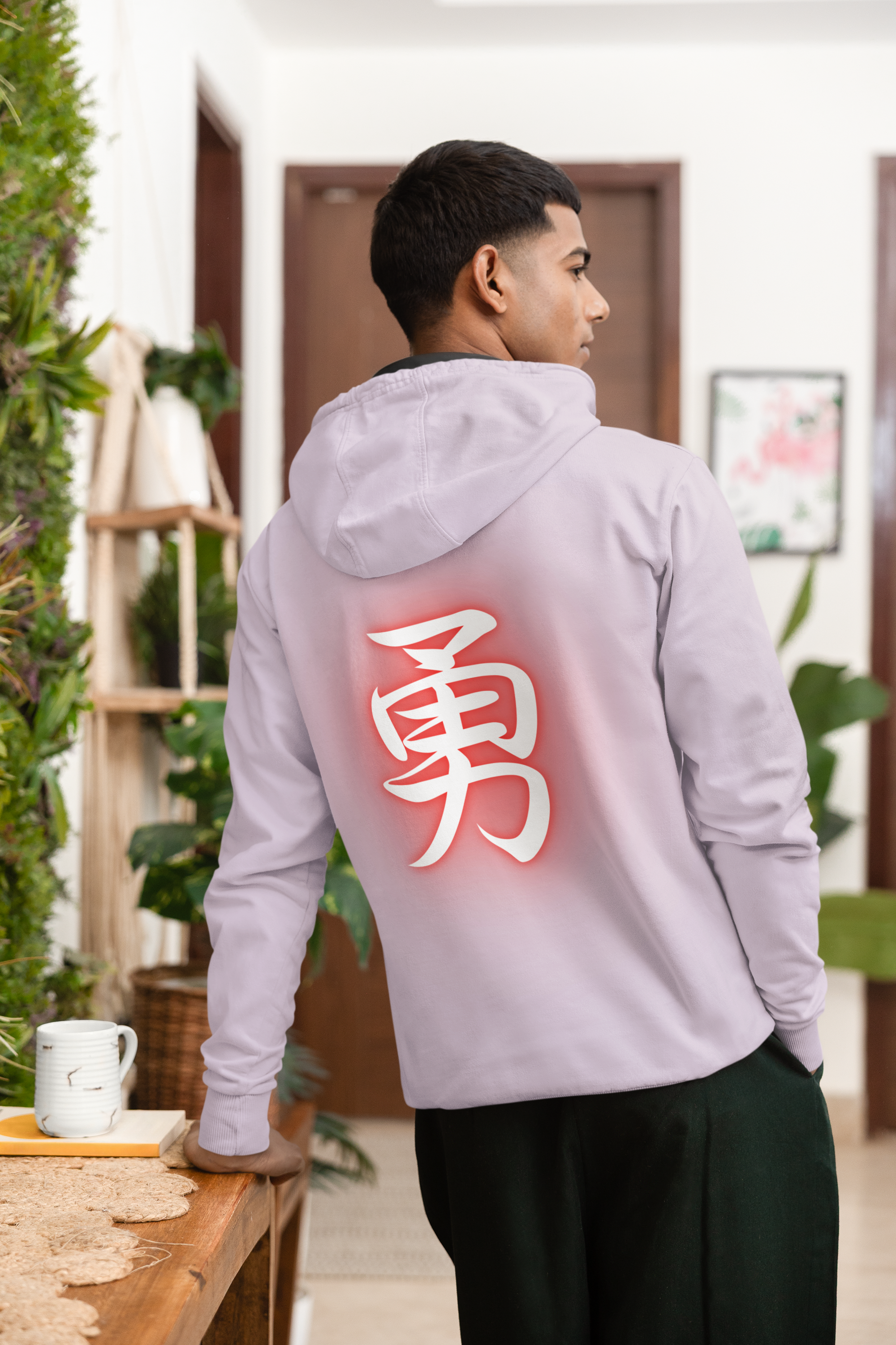 Red Kanji Courage Hoodie